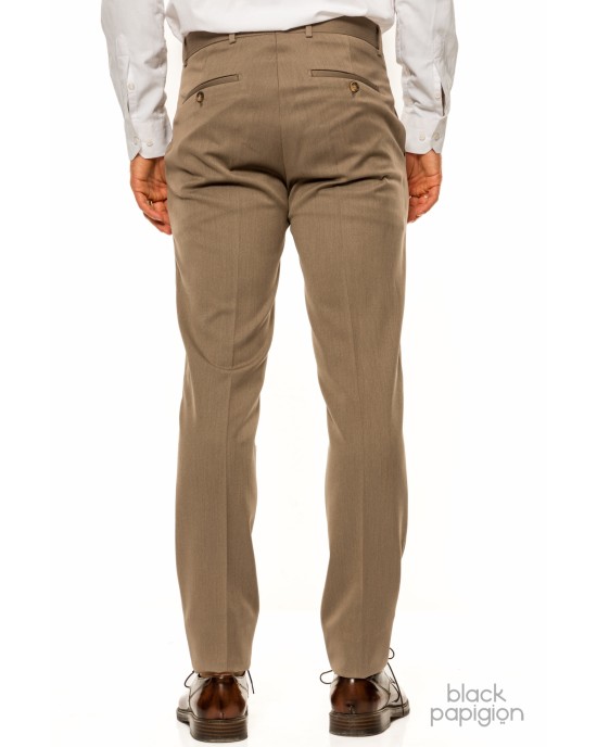 Κοστούμι Black Papigion μπεζ SLIM FIT
