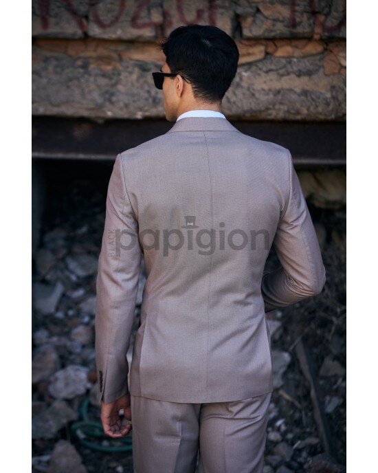 Κοστούμι Vittorio Varese μπεζ SLIM FIT Κοστούμι Vittorio Varese μπεζ SLIM FIT