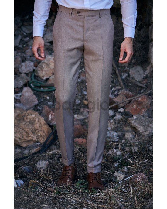 Κοστούμι Vittorio Varese μπεζ SLIM FIT Κοστούμι Vittorio Varese μπεζ SLIM FIT