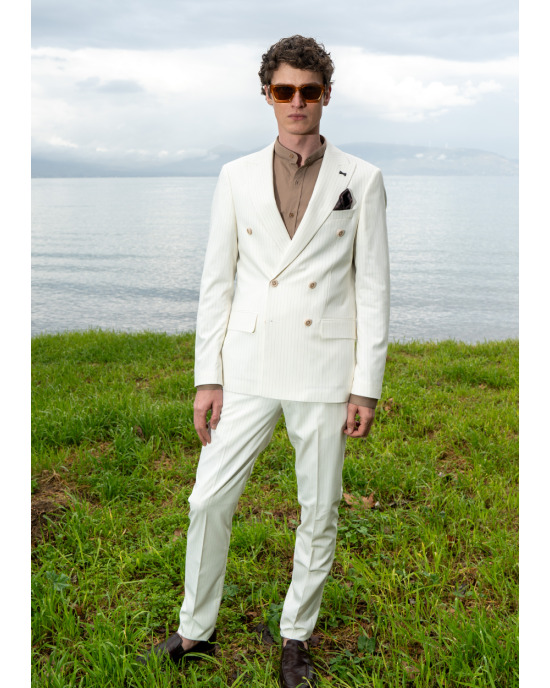 Κοστούμι Black Papigion μπεζ SLIM FIT