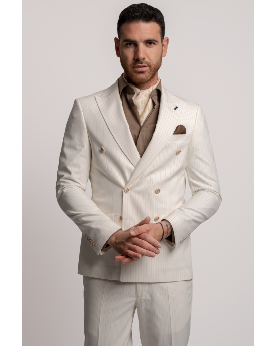 Κοστούμι Black Papigion μπεζ SLIM FIT