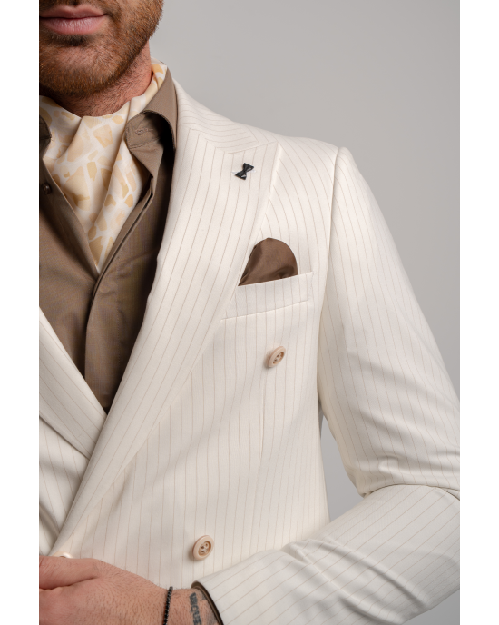 Κοστούμι Black Papigion μπεζ SLIM FIT