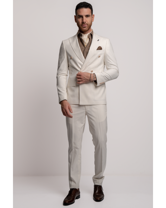 Κοστούμι Black Papigion μπεζ SLIM FIT