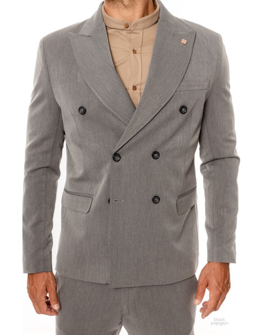 Κοστούμι Over/D γκρι SLIM FIT