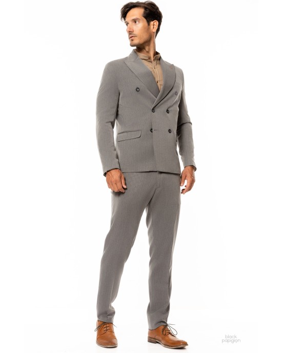 Κοστούμι Over/D γκρι SLIM FIT