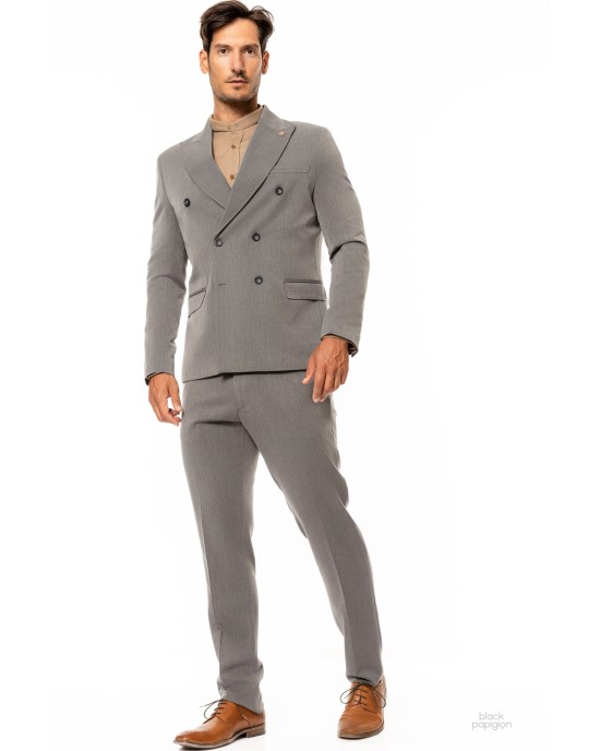 Κοστούμι Over/D γκρι SLIM FIT