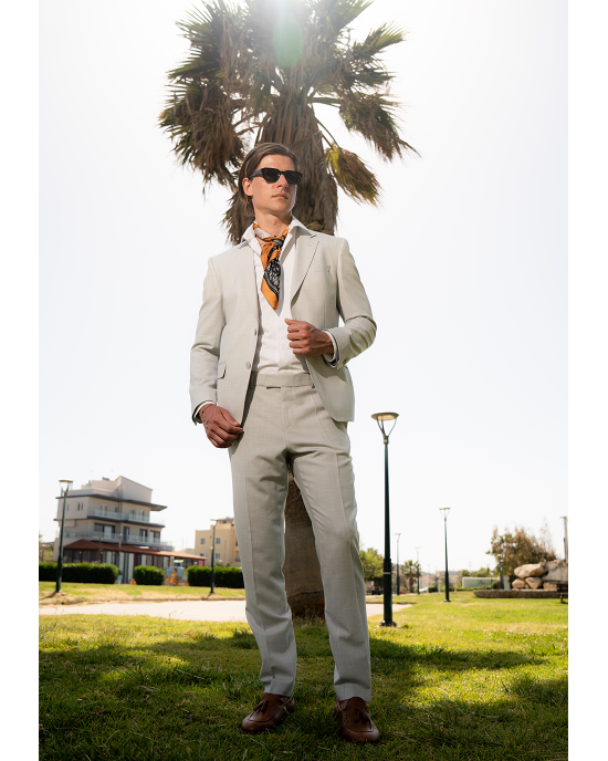 Κοστούμι Boss γκρι SLIM FIT