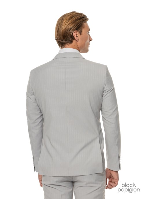 Κοστούμι Black Papigion γκρι SLIM FIT