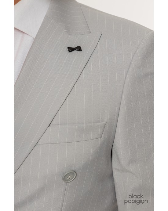 Κοστούμι Black Papigion γκρι SLIM FIT
