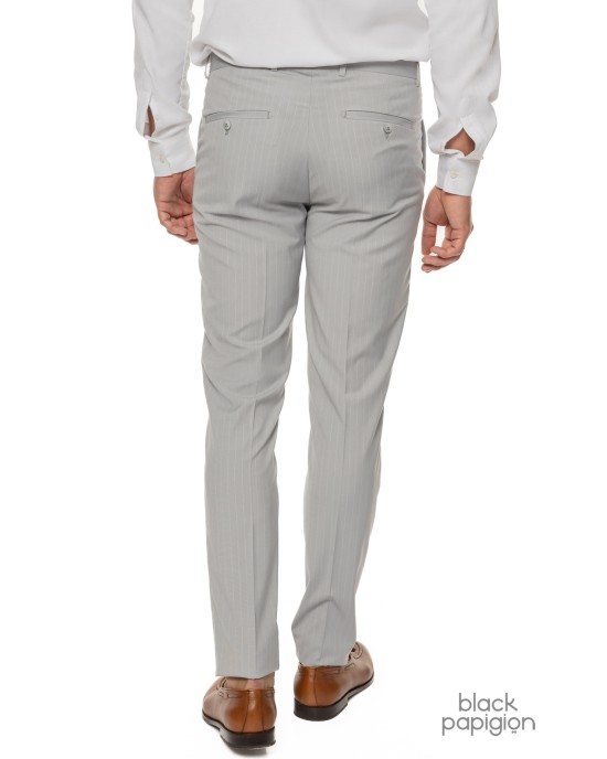 Κοστούμι Black Papigion γκρι SLIM FIT