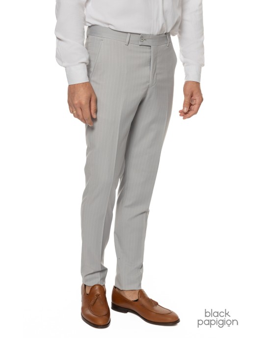 Κοστούμι Black Papigion γκρι SLIM FIT