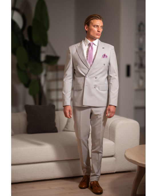 Κοστούμι Black Papigion γκρι SLIM FIT