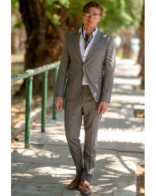 Κοστούμι Hugo γκρι SLIM FIT