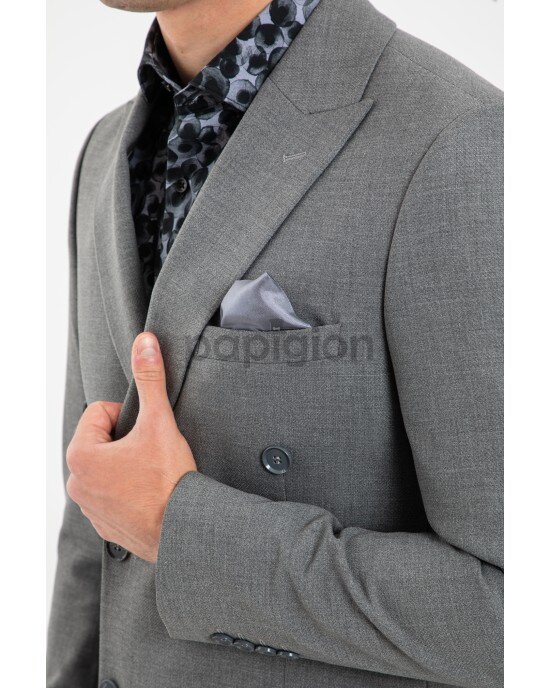 Κοστούμι Vittorio Pescara γκρι SLIM FIT