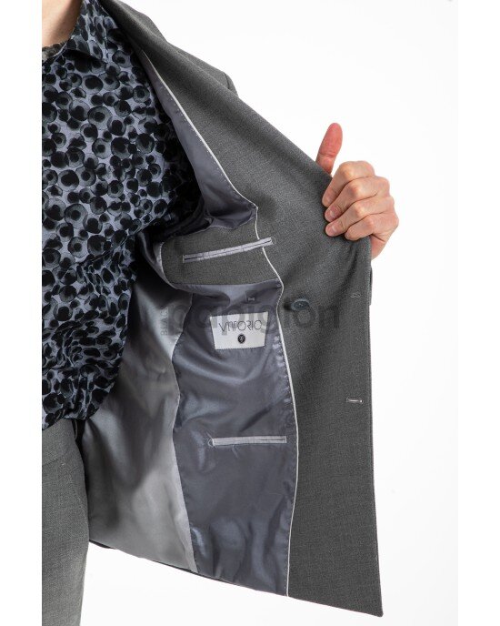 Κοστούμι Vittorio Pescara γκρι SLIM FIT