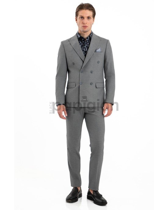 Κοστούμι Vittorio Pescara γκρι SLIM FIT
