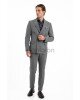 Κοστούμι Vittorio Pescara γκρι SLIM FIT