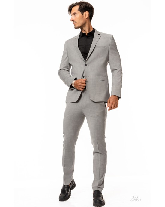 Κοστούμι Hugo γκρι SLIM FIT