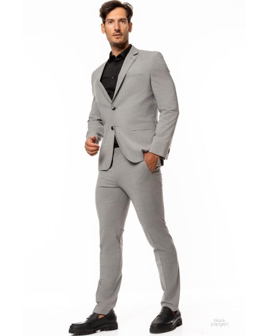 Κοστούμι Hugo γκρι SLIM FIT