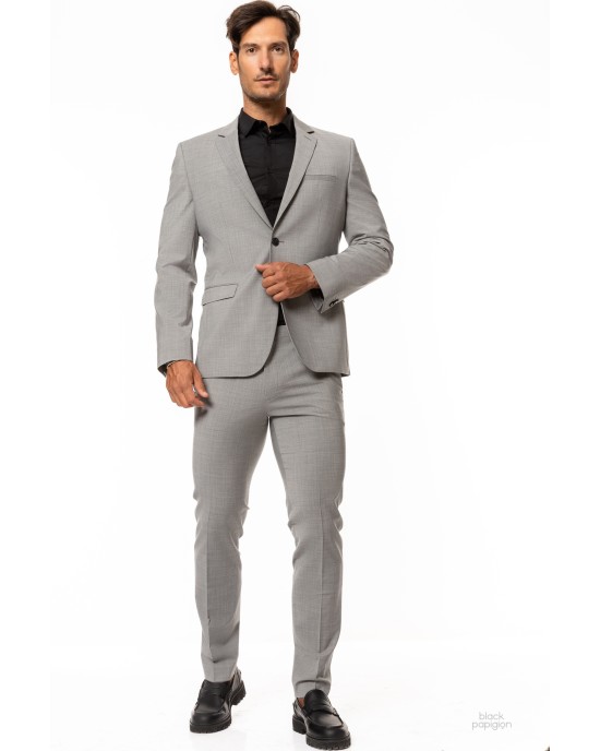 Κοστούμι Hugo γκρι SLIM FIT