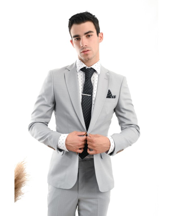 Κοστούμι Vittorio Verno Γκρι SLIM FIT