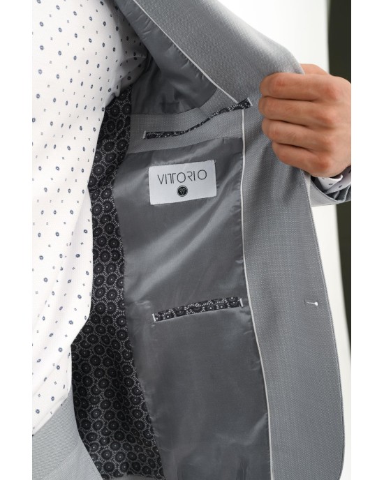 Κοστούμι Vittorio Verno Γκρι SLIM FIT