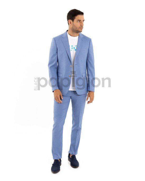 Κοστούμι Italian Job γαλάζιο SLIM FIT