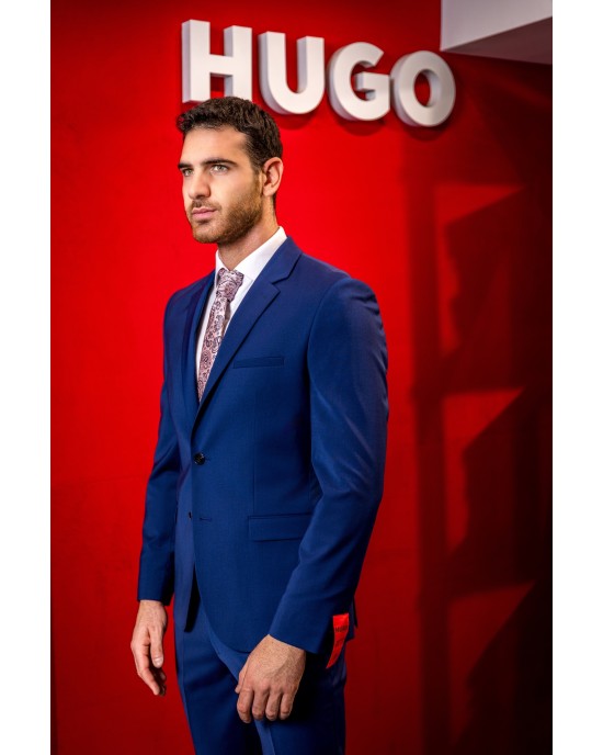 Κοστούμι Hugo μπλε SLIM FIT