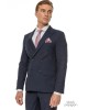 Κοστούμι Black Papigion μπλε με άσπρη ριγα SLIM FIT