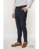 Κοστούμι Black Papigion μπλε με άσπρη ριγα SLIM FIT