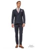 Κοστούμι Black Papigion μπλε με άσπρη ριγα SLIM FIT