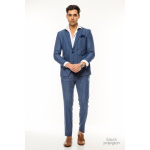 Κοστούμι Italian Job μπλε με άσπρη ρίγα Κοστούμι Italian Job μπλε με άσπρη ρίγα
