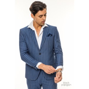 Κοστούμι Italian Job μπλε με άσπρη ρίγα Κοστούμι Italian Job μπλε με άσπρη ρίγα