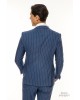 Κοστούμι Italian Job μπλε με άσπρη ρίγα SLIM FIT