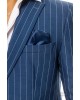 Κοστούμι Italian Job μπλε με άσπρη ρίγα SLIM FIT