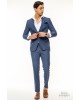 Κοστούμι Italian Job μπλε με άσπρη ρίγα SLIM FIT