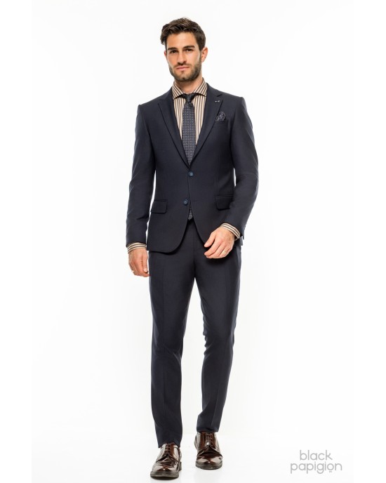 Κοστούμι Black Papigion μπλε SLIM FIT