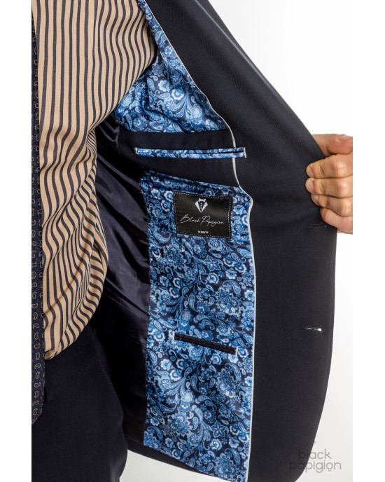 Κοστούμι Black Papigion μπλε SLIM FIT