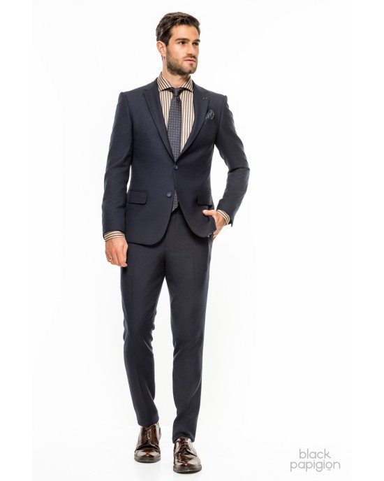 Κοστούμι Black Papigion μπλε SLIM FIT