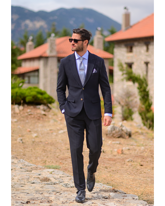Κοστούμι 19V69 Italia Versace Abbigliamento Palermo μπλε SLIM FIT