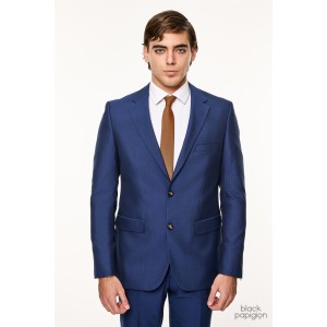 Κοστούμι Artisti Italiani μπλε με κιτρίνη ρίγα