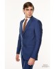 Κοστούμι Artisti Italiani μπλε με κιτρίνη ρίγα SLIM FIT