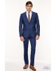 Κοστούμι Artisti Italiani μπλε με κιτρίνη ρίγα SLIM FIT