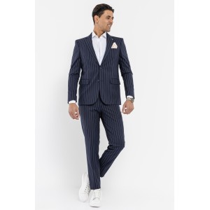 Κοστούμι Vittorio Starmen μπλε με άσπρη ρίγα Κοστούμι Vittorio Starmen μπλε με άσπρη ρίγα