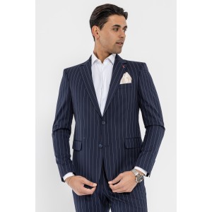 Κοστούμι Vittorio Starmen μπλε με άσπρη ρίγα Κοστούμι Vittorio Starmen μπλε με άσπρη ρίγα
