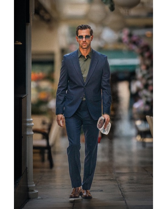 Κοστούμι Hugo μπλε SLIM FIT