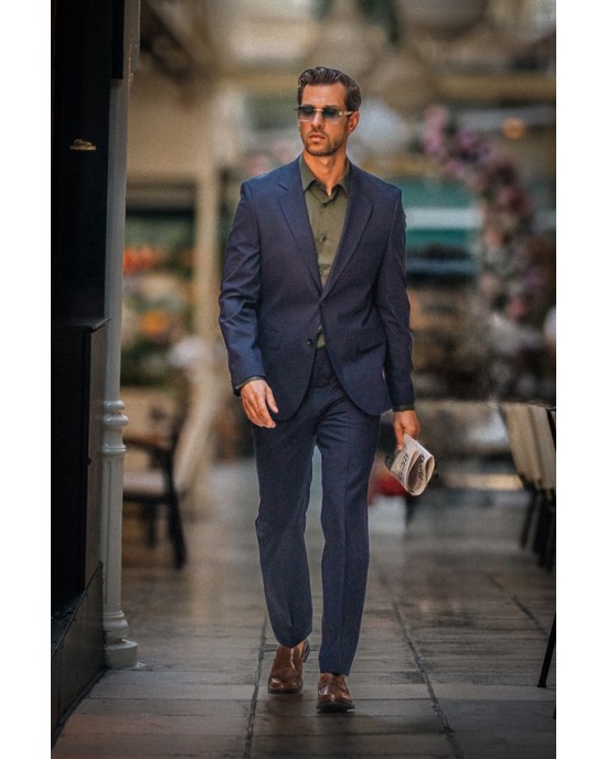 Κοστούμι Hugo μπλε SLIM FIT