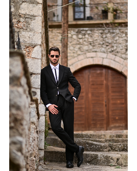 Κοστούμι 19V69 Italia Versace Abbigliamento Palermo μαύρο SLIM FIT