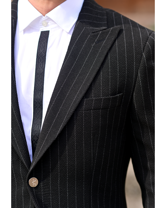 Κοστούμι 19V69 Italia Versace Abbigliamento Palermo μαύρο SLIM FIT