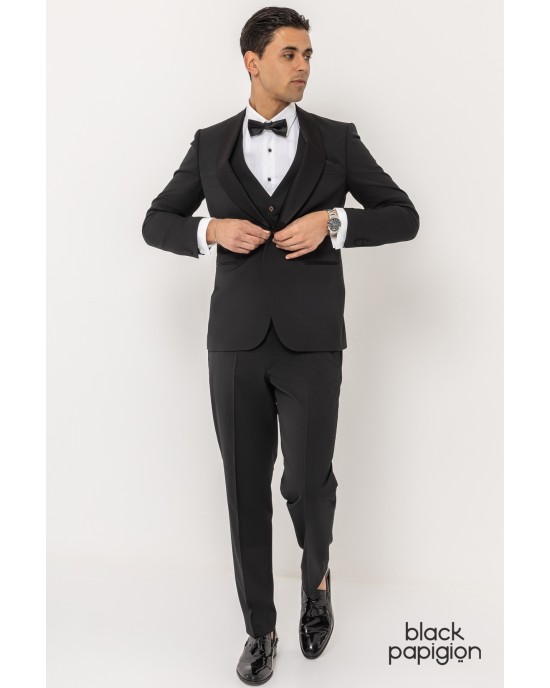Κοστούμι Michael Kors Tuxedo Shawl μαύρο SLIM FIT